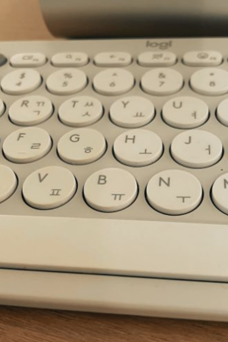 A computer keyboard shown close up
